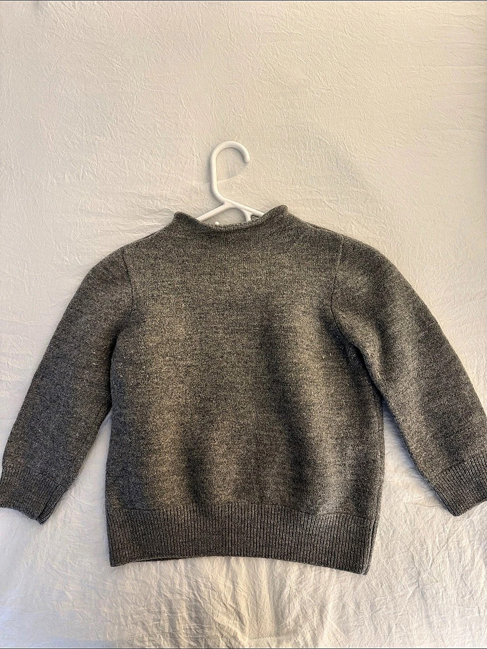 J.Crew 100% Merino Wool Mockneck Sweater Gray/ Shrunken
